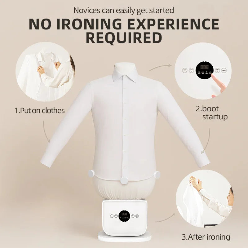 2026 Automatic Human-shaped Garment Ironing & Drying Machine, Clothes Wrinkle Remover Dryer